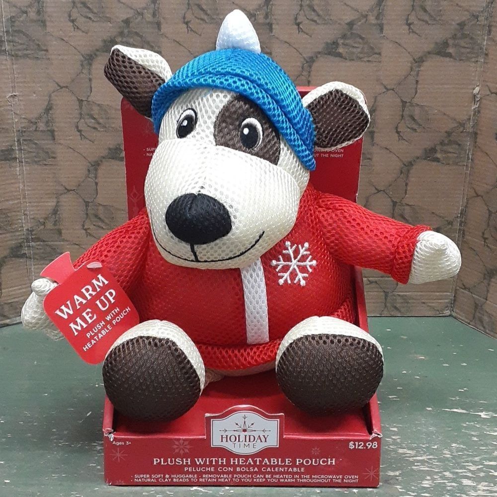 ‎Plush puppy with heatable pouch